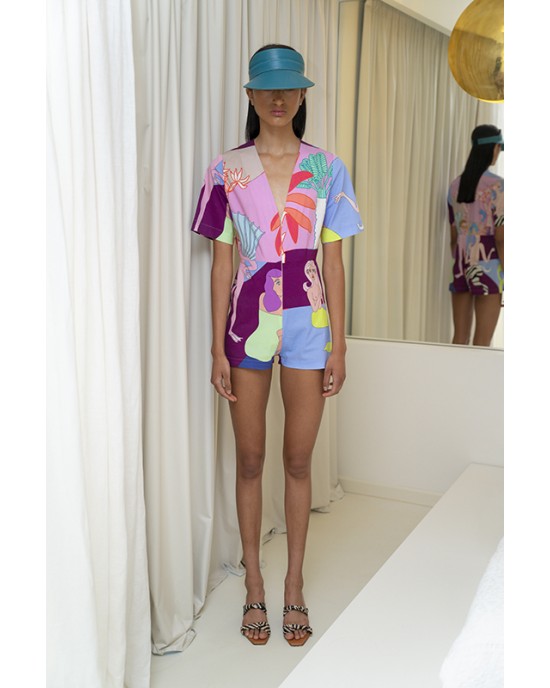 Aenao Pink Island Playsuit Ολόσωμη Φόρμα Aenao Pink Island Playsuit Ολόσωμη Φόρμα