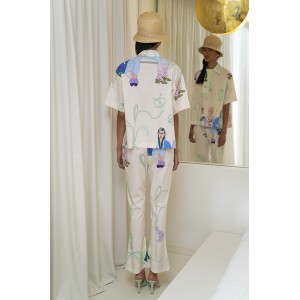 Aenao Three Beige Παντελόνι