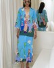 Aenao Three Green Kimono/Φόρεμα Aenao Three Green Kimono/Φόρεμα
