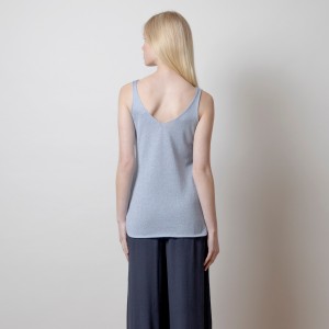 Aggel Lurex V-Αμάνικο Top Ciel