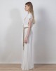 Aggel Maxi Φόρεμα Με Πλεκτές Λεπτομέρειες Ivory