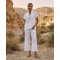 Aggel Linen Ivory Μπλούζα & Παντελόνι