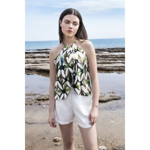 Aggel Viscose Elephant Εμπριμέ Μπλούζα