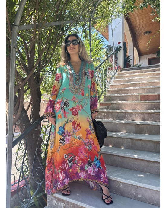 Aisha Dress Aisha Long Rainbow Flowers Φόρεμα/Καφτάνι