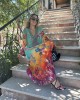 Aisha Dress Aisha Long Rainbow Flowers Φόρεμα/Καφτάνι