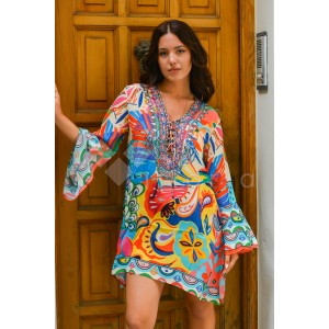 Aisha Dress Aisha Short Abstract Φόρεμα