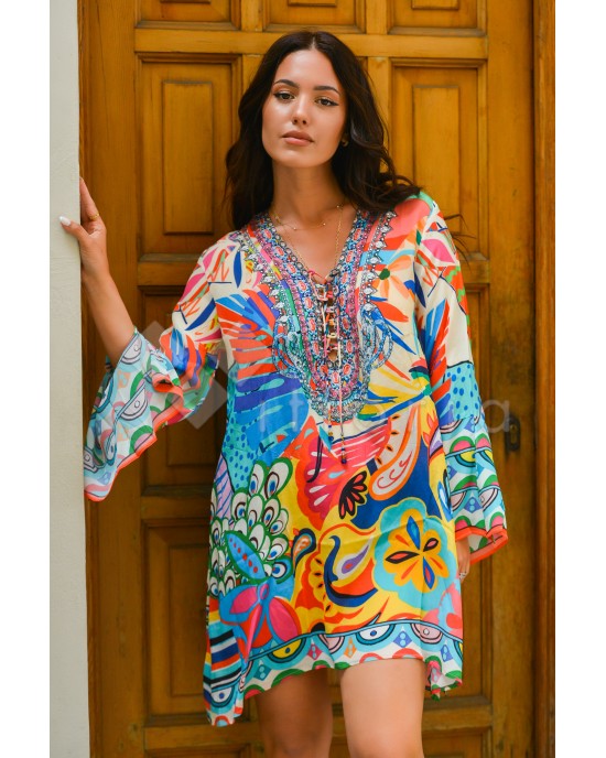 Aisha Dress Aisha Short Abstract Φόρεμα