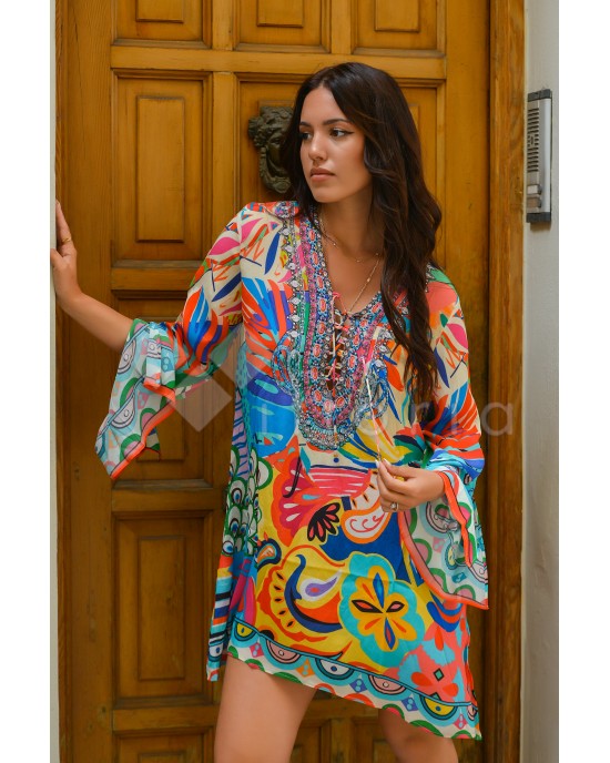 Aisha Dress Aisha Short Abstract Φόρεμα