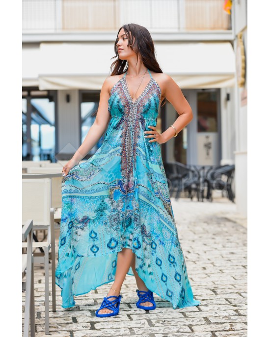 Aisha Hi Lo Dress Long Azure Φόρεμα