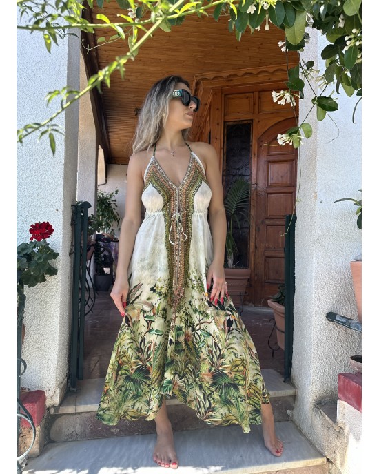 Aisha Hi Lo Dress Short Green Jungle Φόρεμα