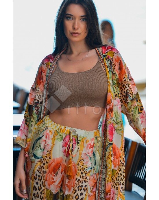 Aisha Kimono Nayla Long Capo Verde Κιμονό