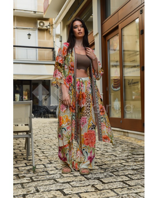 Aisha Kimono Nayla Long Capo Verde Κιμονό