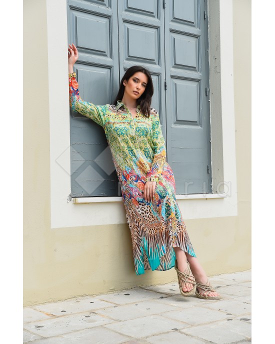 Aisha Oriana Shirt Long Paradise Φόρεμα