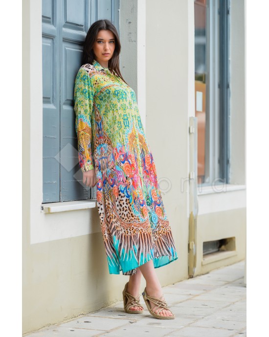 Aisha Oriana Shirt Long Paradise Φόρεμα