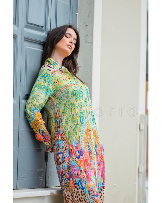 Aisha Oriana Shirt Long Paradise Φόρεμα