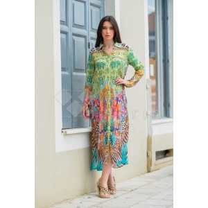Aisha Oriana Shirt Long Paradise Φόρεμα