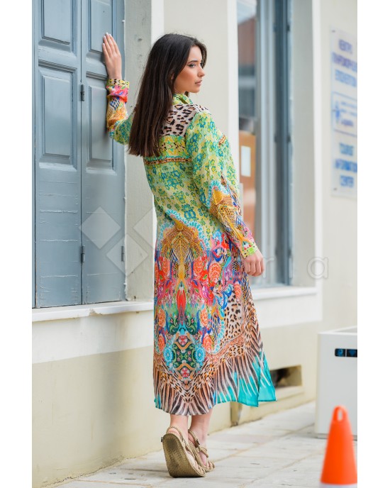 Aisha Oriana Shirt Long Paradise Φόρεμα