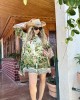 Aisha Oriana Shirt Short Green Jungle Πουκάμισο