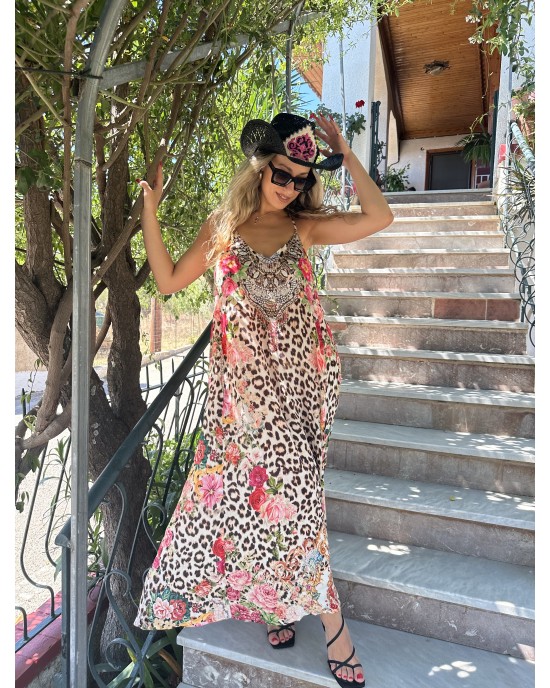 Aisha T-Back Dress Leopard Φόρεμα