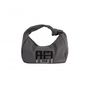 Ames Soma Leather Grey Τσάντα Χειρός