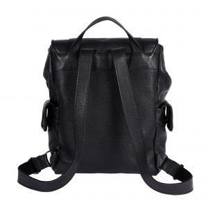 Ames Avakas Leather Black Τσάντα Πλάτης