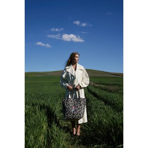 Ames Nostos 3D MIno Stripes Beige Τσάντα Ώμου