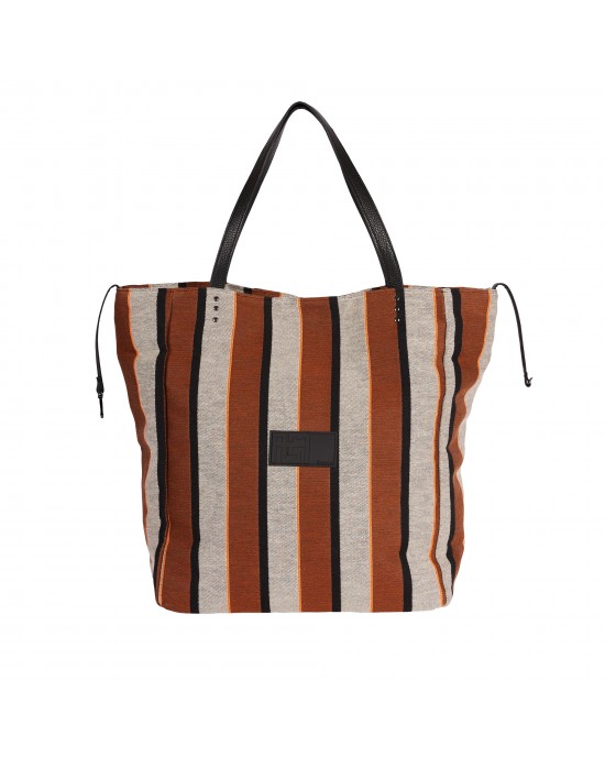 Ames Nostos 3D MIno Stripes Orange Τσάντα Ώμου
