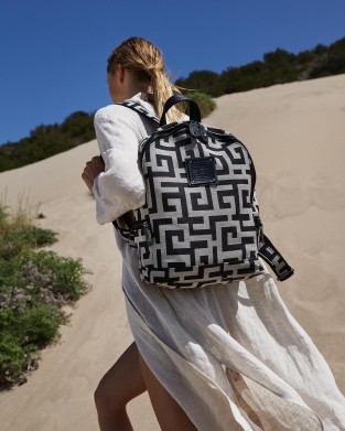 Ames Olyfos Medium Beige Black Τσάντα Πλάτης