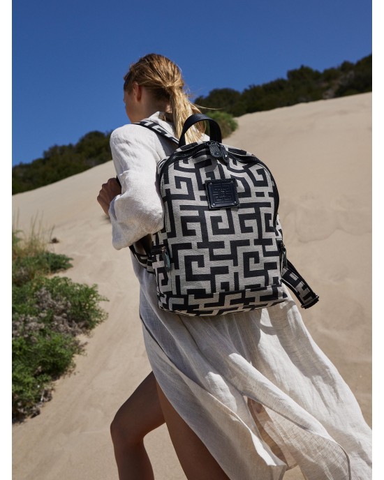 Ames Olyfos Medium Beige Black Τσάντα Πλάτης