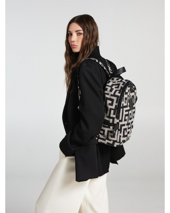 Ames Olyfos Medium Beige Black Τσάντα Πλάτης