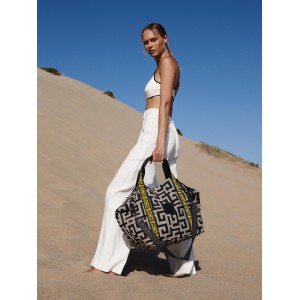 Ames Theros Beige Black Τσάντα Ώμου