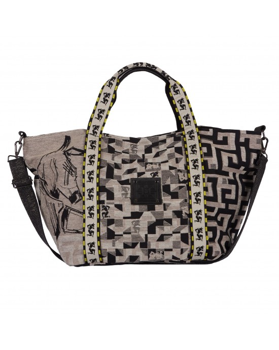 Ames Theros Multi Mino Beige Τσάντα Ώμου