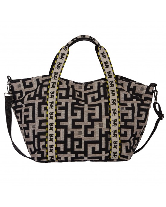 Ames Theros Multi Mino Beige Τσάντα Ώμου