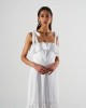 Ananke Ava Cotton Broderie Ruffle White Φόρεμα