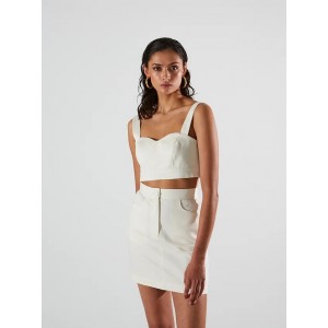 Ananke Clio Cotton Bustier Top Εκρού