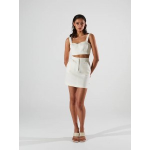 Ananke Clio Cotton Bustier Top Εκρού