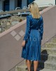 Anonyme Dafne Midi Φόρεμα Vanity Print Blue