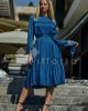 Anonyme Dafne Midi Φόρεμα Vanity Print Blue