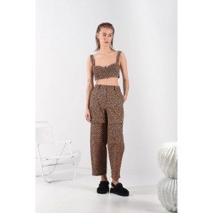 Arpyes Christina Leopard Crop Τοπ