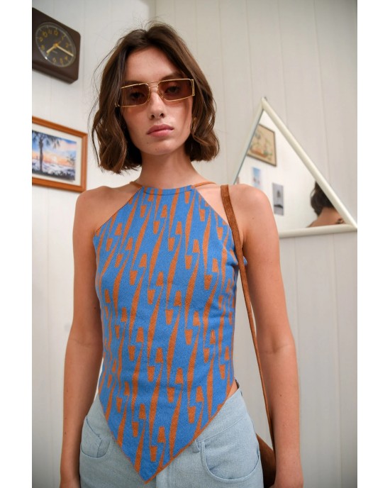 Arpyes Chill Island Blue/Brown Knitted Τοπ