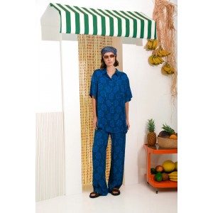 Arpyes Hibiscus Blue Παντελόνι