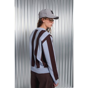 Arpyes Ichigo Ichie Knitted Light Blue/Brown Μπλούζα