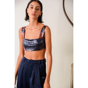 Arpyes Hex Sequin Crop Τοπ Multi Color Arpyes Hex Sequin Crop Τοπ Multi Color