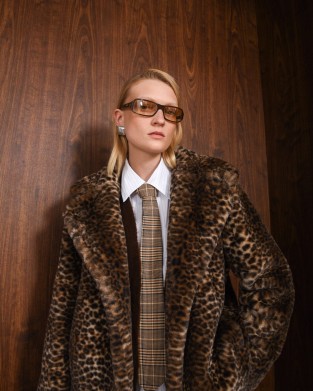 Arpyes It’s Complicated Faux Fur Leopard Τζάκετ