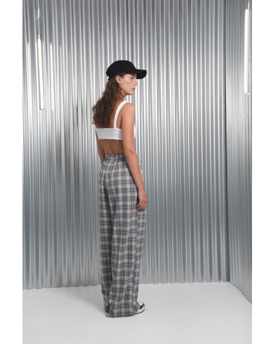 Arpyes Fortune Grey Check Παντελόνι