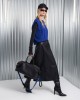 Arpyes Ink Faux Leather Black Midi Φούστα