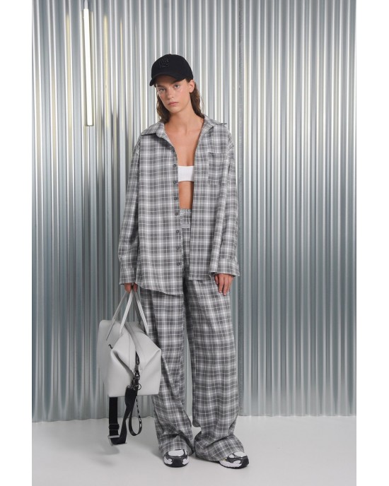 Arpyes Fortune Grey Check Πουκάμισο