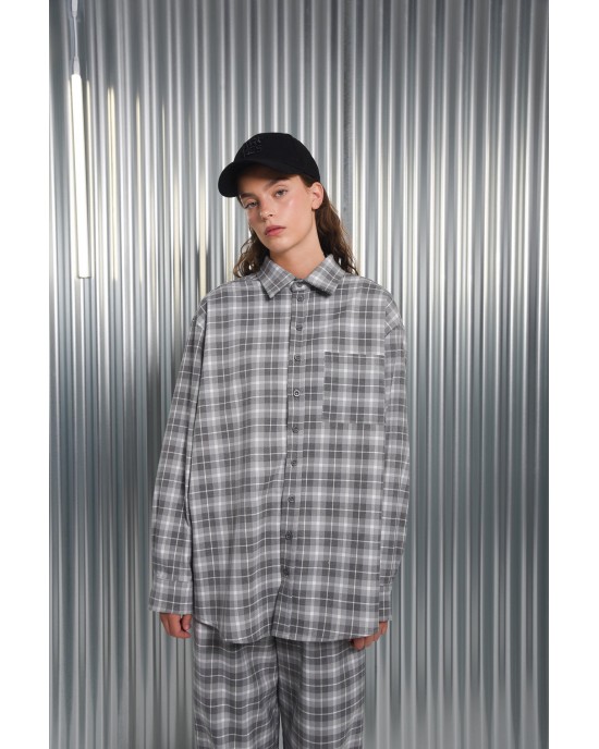 Arpyes Fortune Grey Check Πουκάμισο