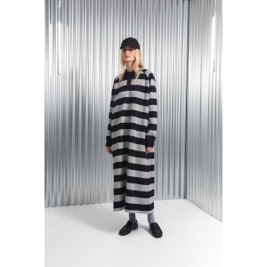 Arpyes Yamata Grey/Black Long Φόρεμα