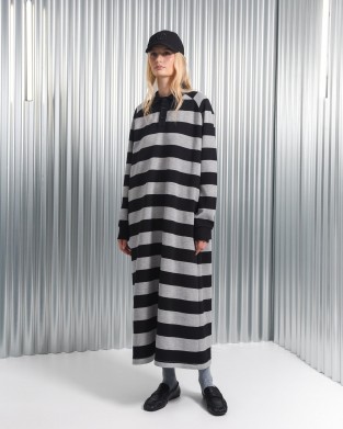 Arpyes Yamata Grey/Black Long Φόρεμα